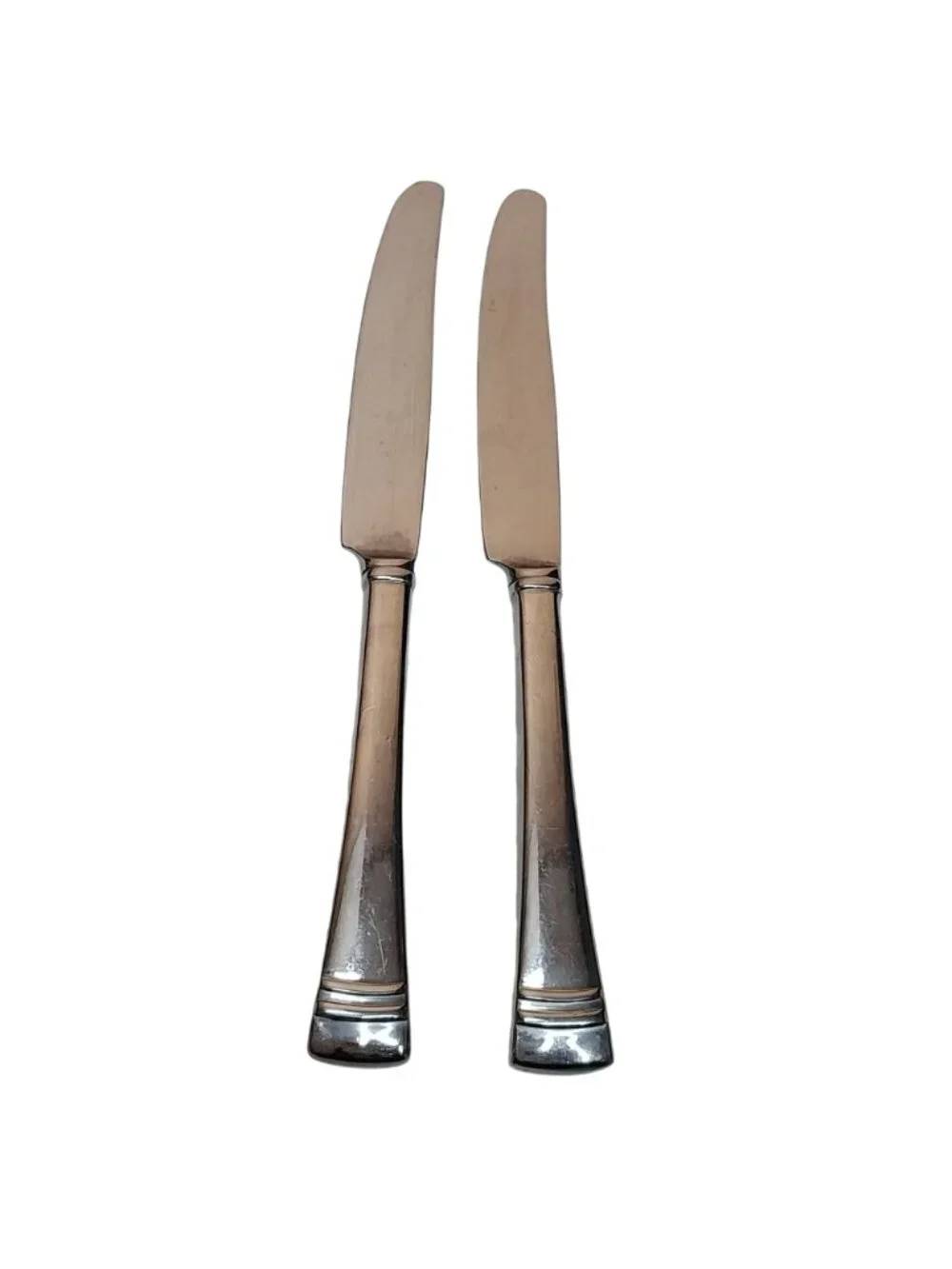 Set of 2 Lenox Federal Platnium 18/10 Stainless Steel Butter Knives Flatware